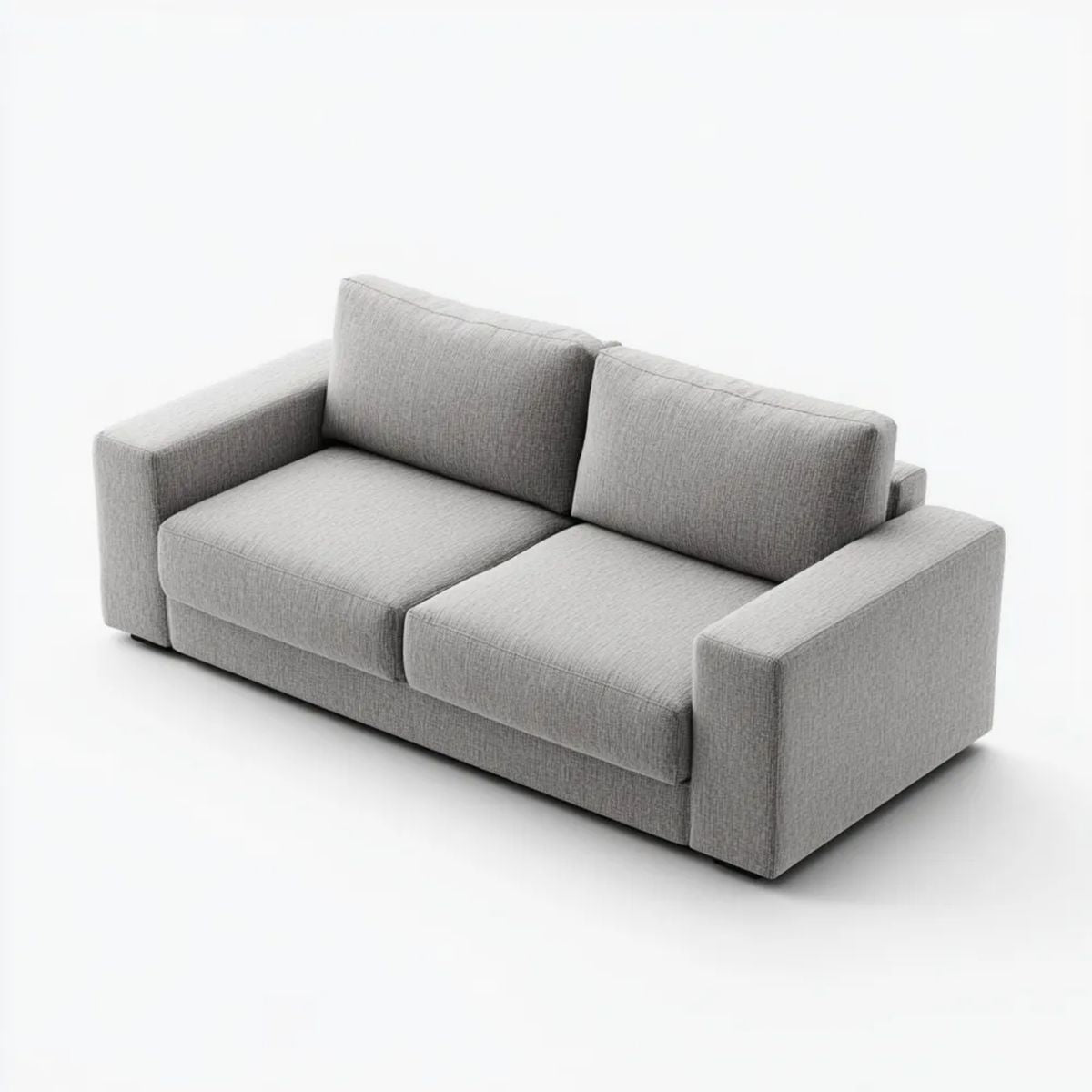 Sofa, 2-osobowa sofa solarna szara poliester 170 x 90 x 85 cm