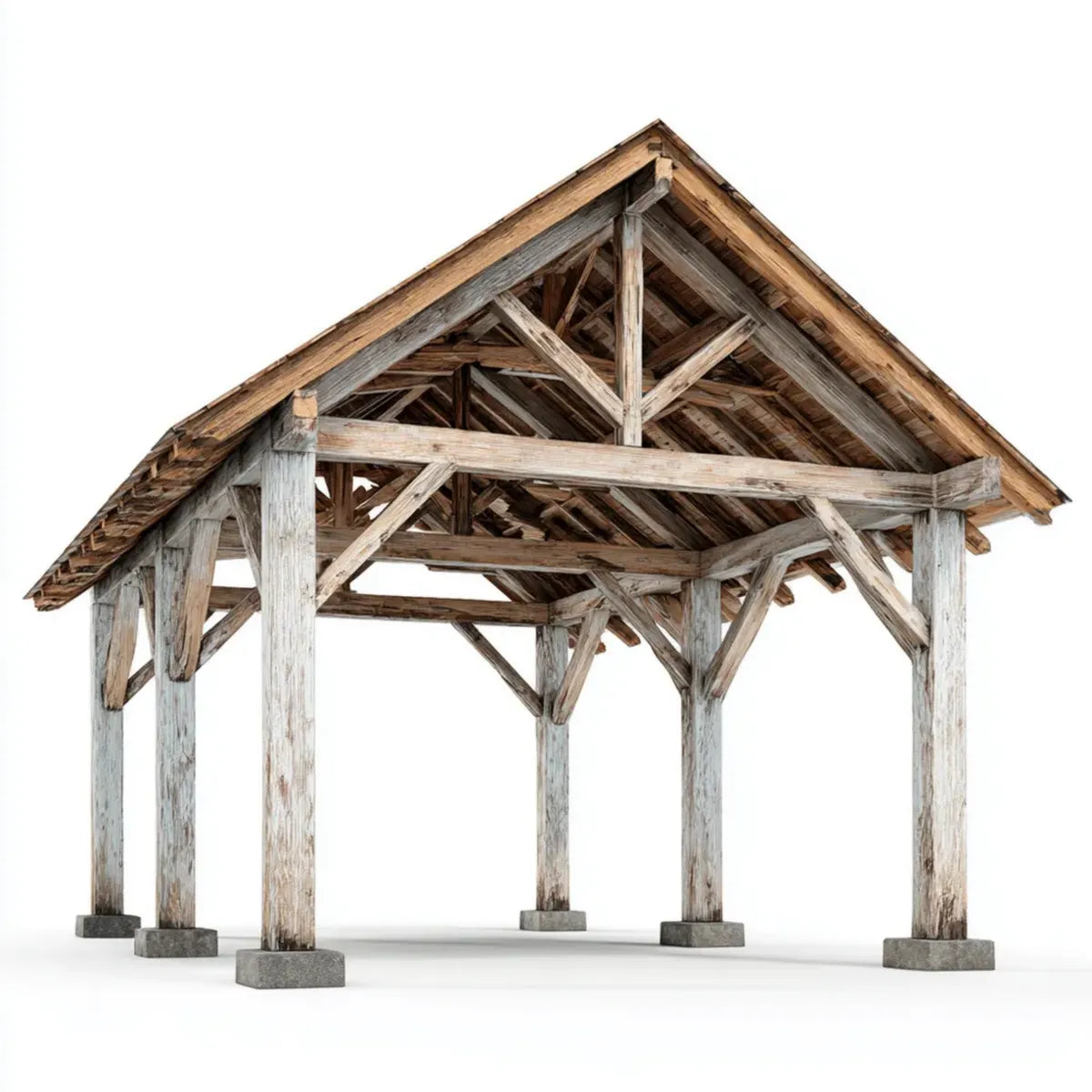 Altana lub pergola, prostokątny ogród altana szary i brązowy 400 x 300 x 350 cm w litym drewnie z dachem dwufalowym