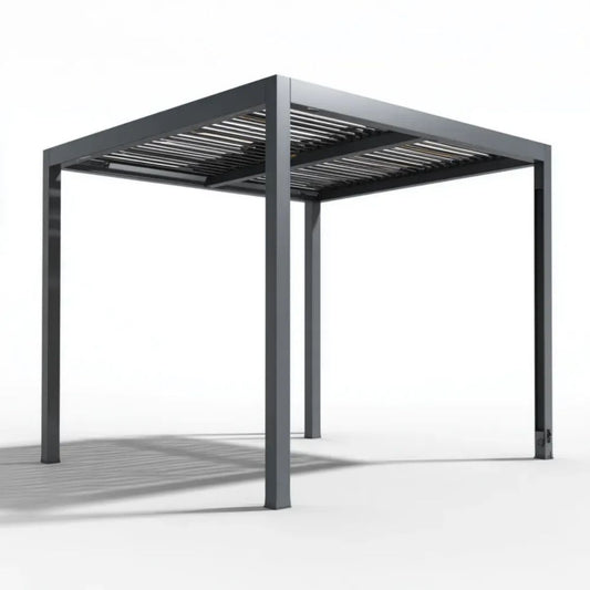 Altana lub pergola, Wolframonośnik bioklimatyczny pergola w aluminiowym antracycie 300 x 300 x 250 cm z celownikami