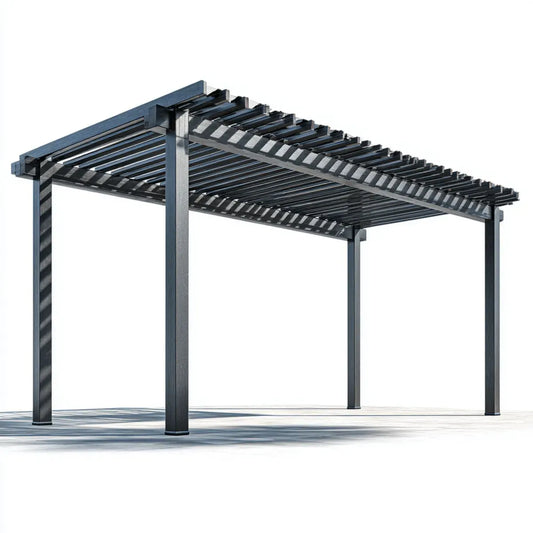 Altana lub pergola, Ogród pergola do samodzielnego podtrzymywania 400 x 300 x 230 cm, z prostokątnym aluminium, z zawieszonym dachem łopatkowym