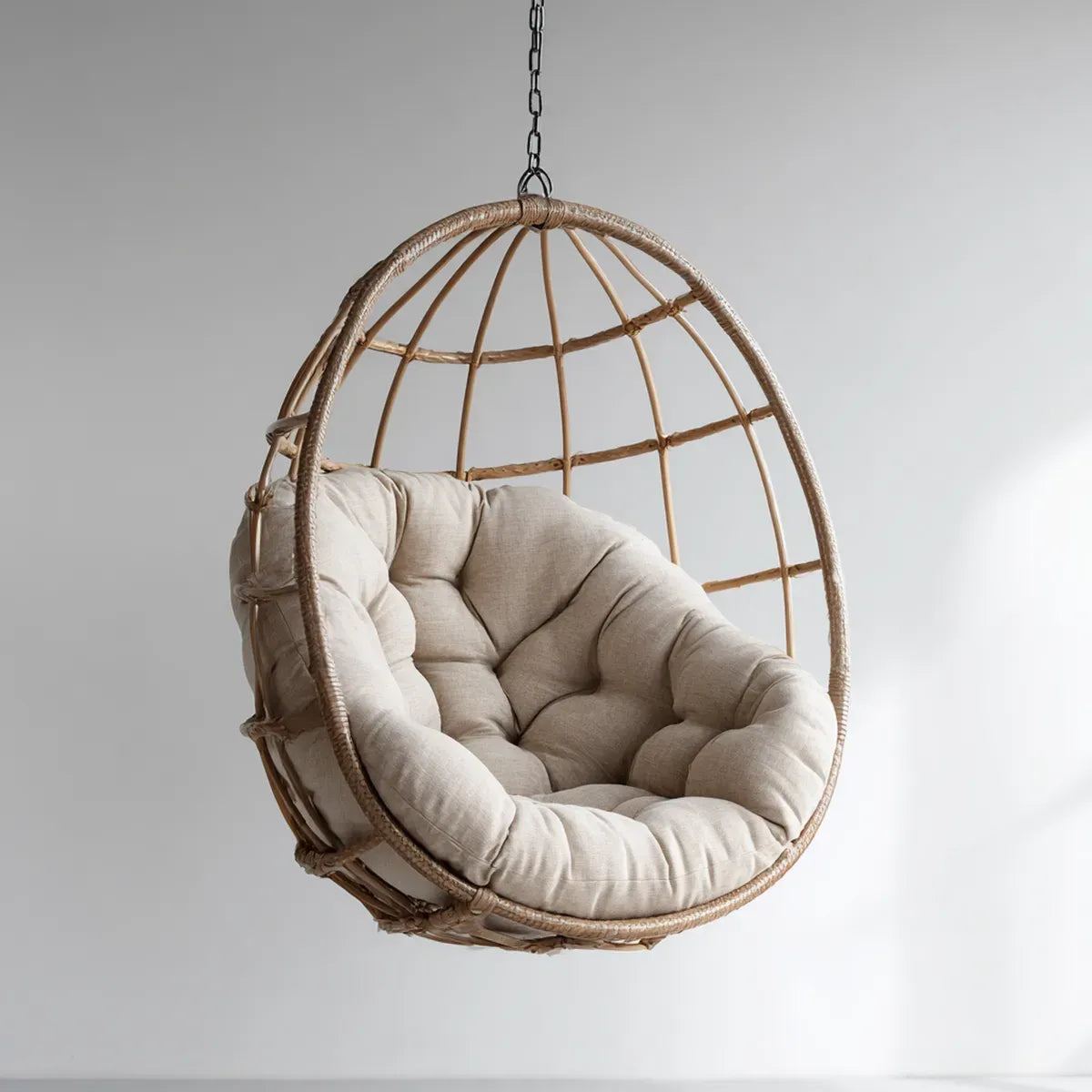 Hamak lub fotel wiszący, Krzesełka wiszące Przyroda 95 x 75 x 120 cm Rattan Oval