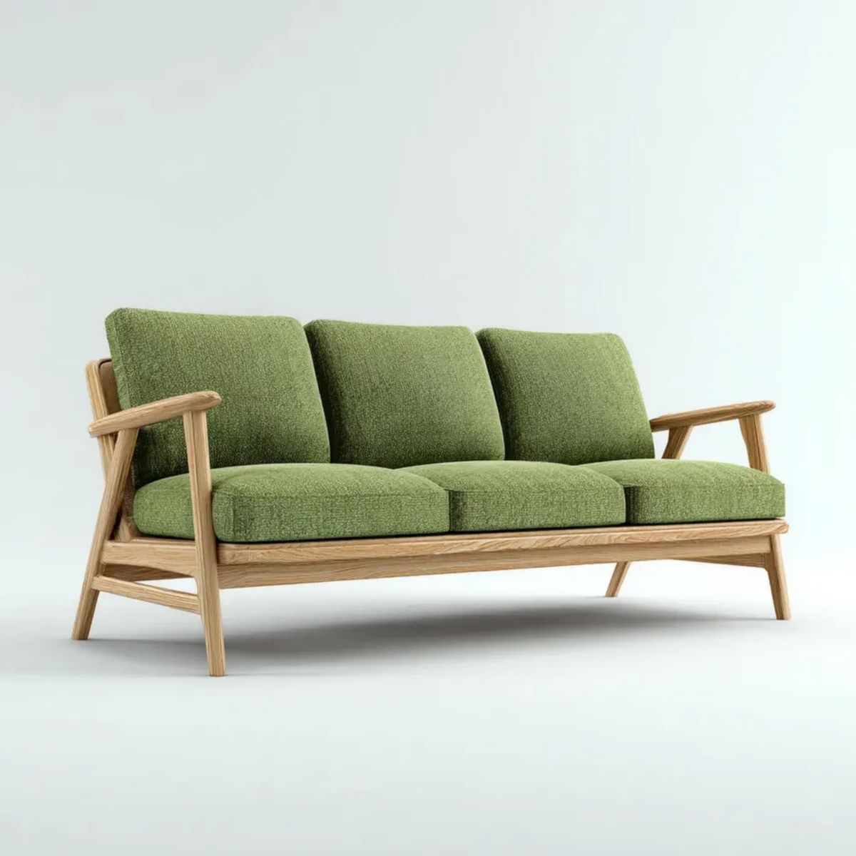 Sofa, 3-osobowa w poliestrowej i litej lakierze 180 x 78 x 82 cm