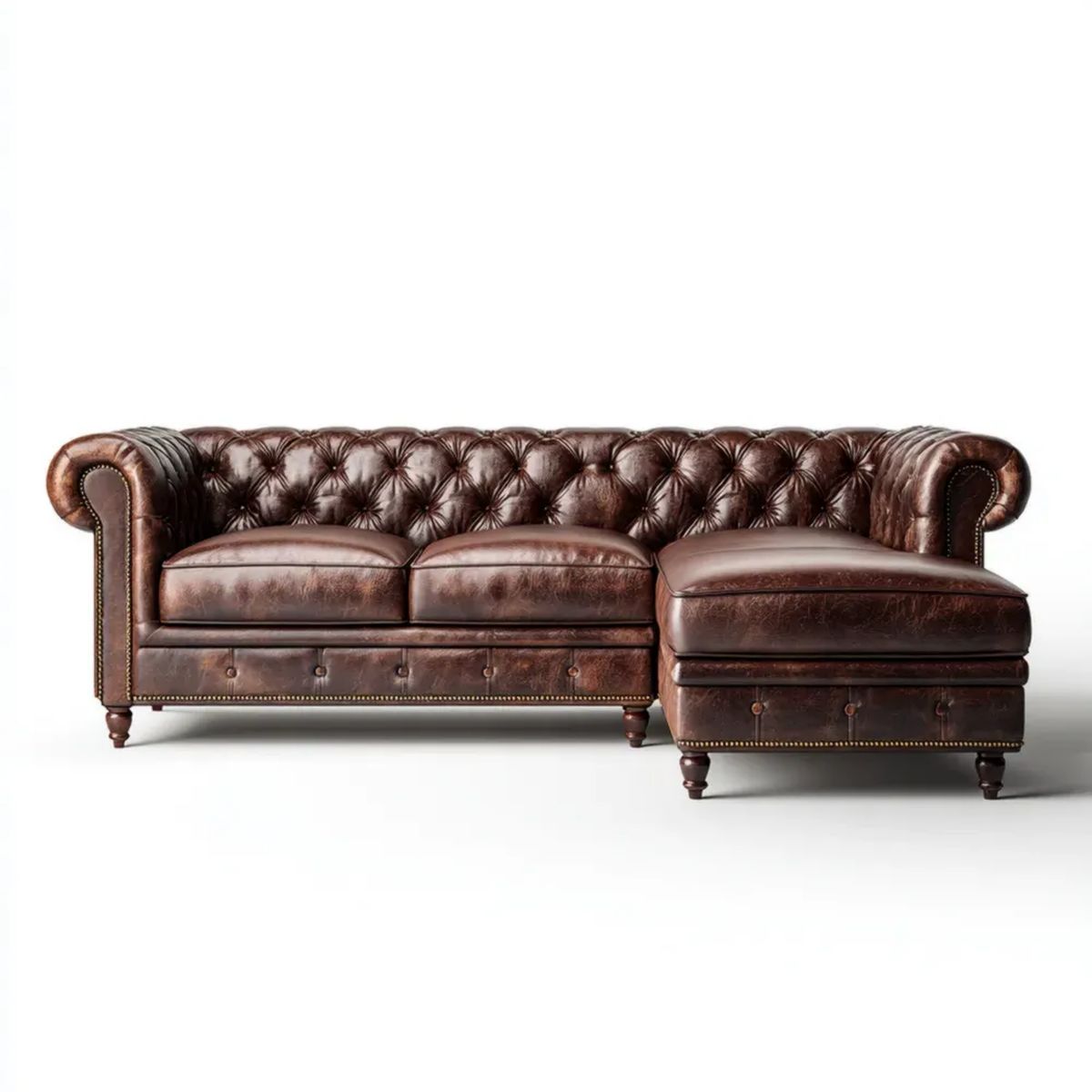 Sofa, Bezgraniczna, brązowa, syntetyczna, skórzana sofa, 280 x 165 x 78 cm