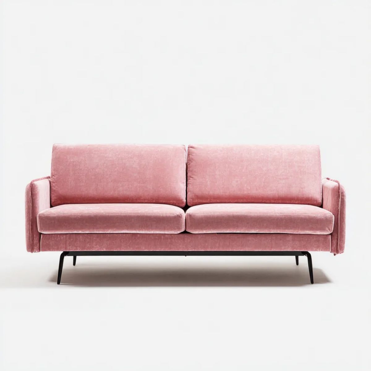Sofa, 2 kwadraty kwadratowe prostokątna sofa w kwadracie prostokątnym sproszkowana różowa, 160 x 85 x 82 cm