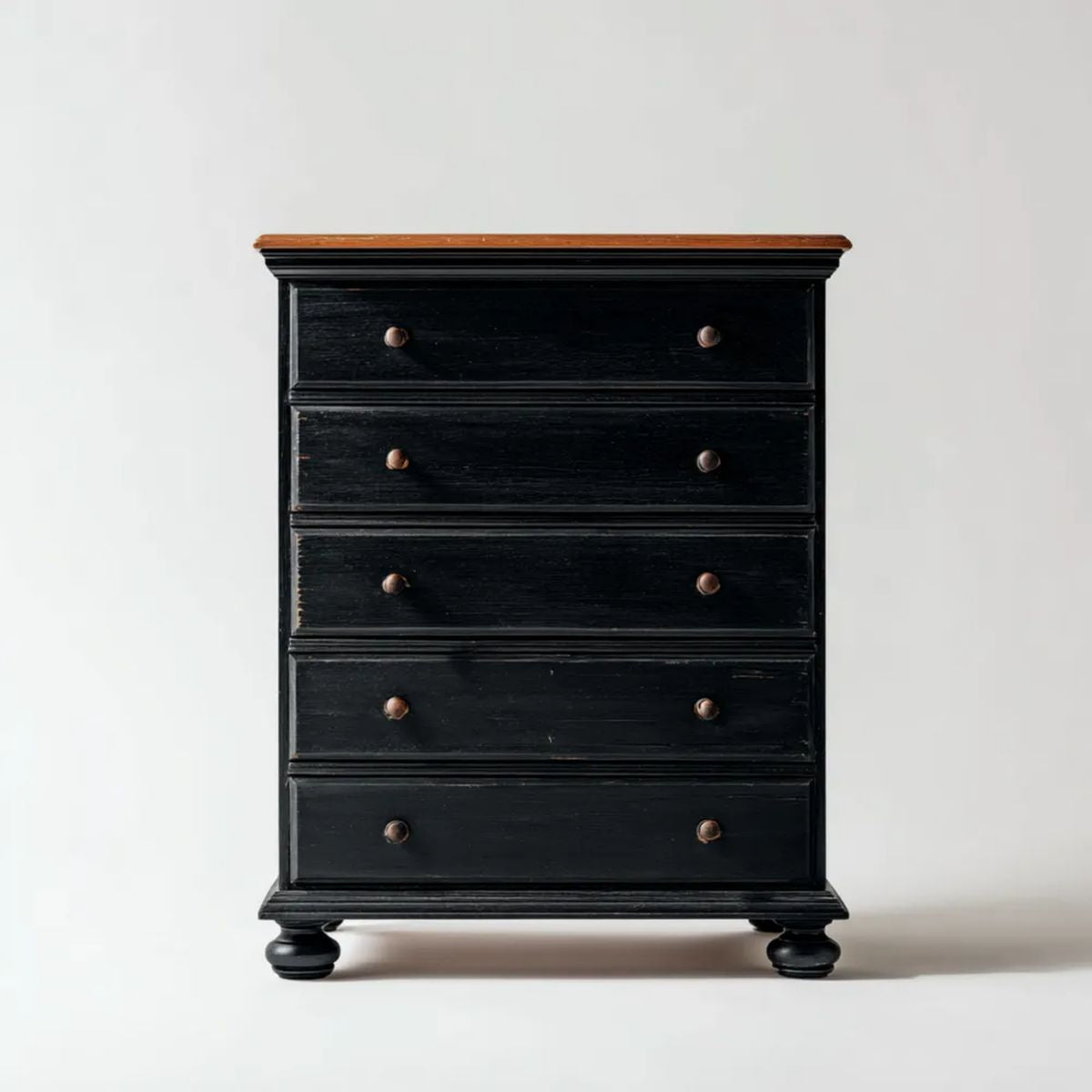 Komoda, Czarna komfort w kolorze sublimalnym z 5 szufladami, 95 x 45 x 120 cm